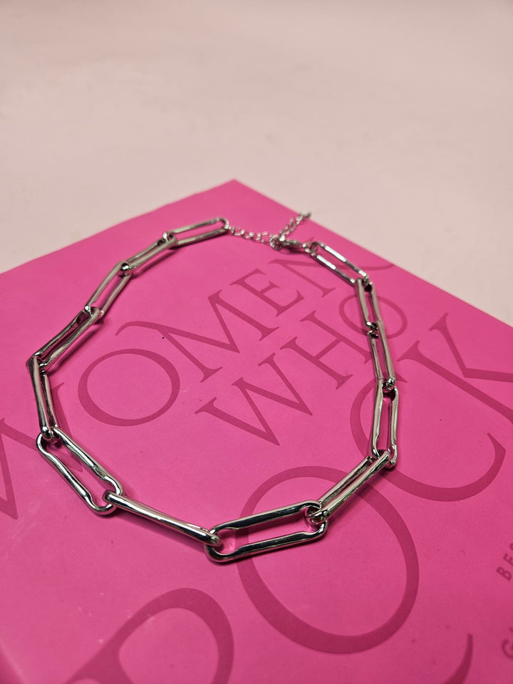 Long Oval Chain Link Necklace