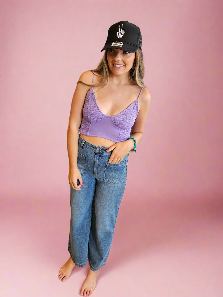 Smocked Triangle Bralette