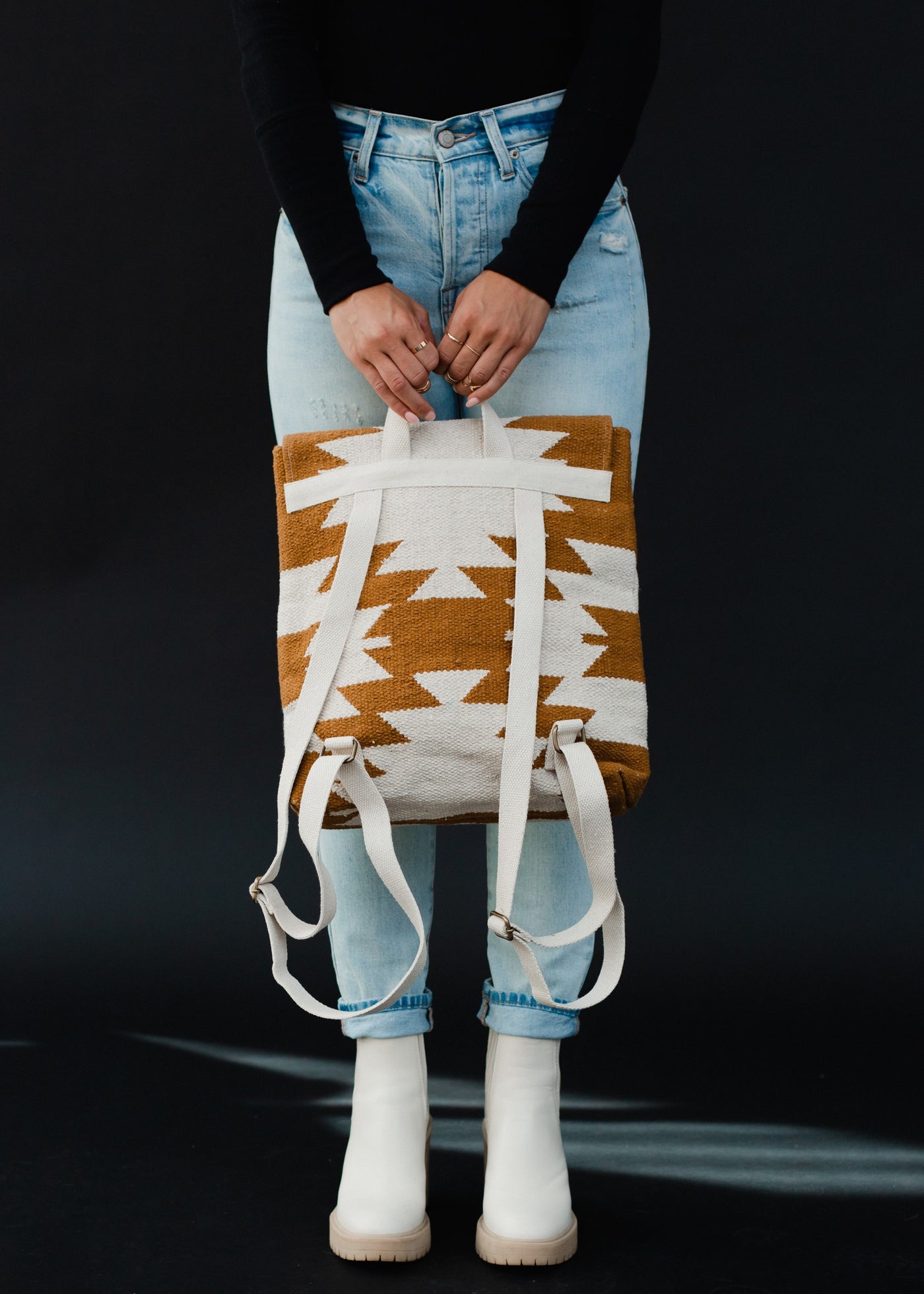 Camel & Cream Aztec Backpack