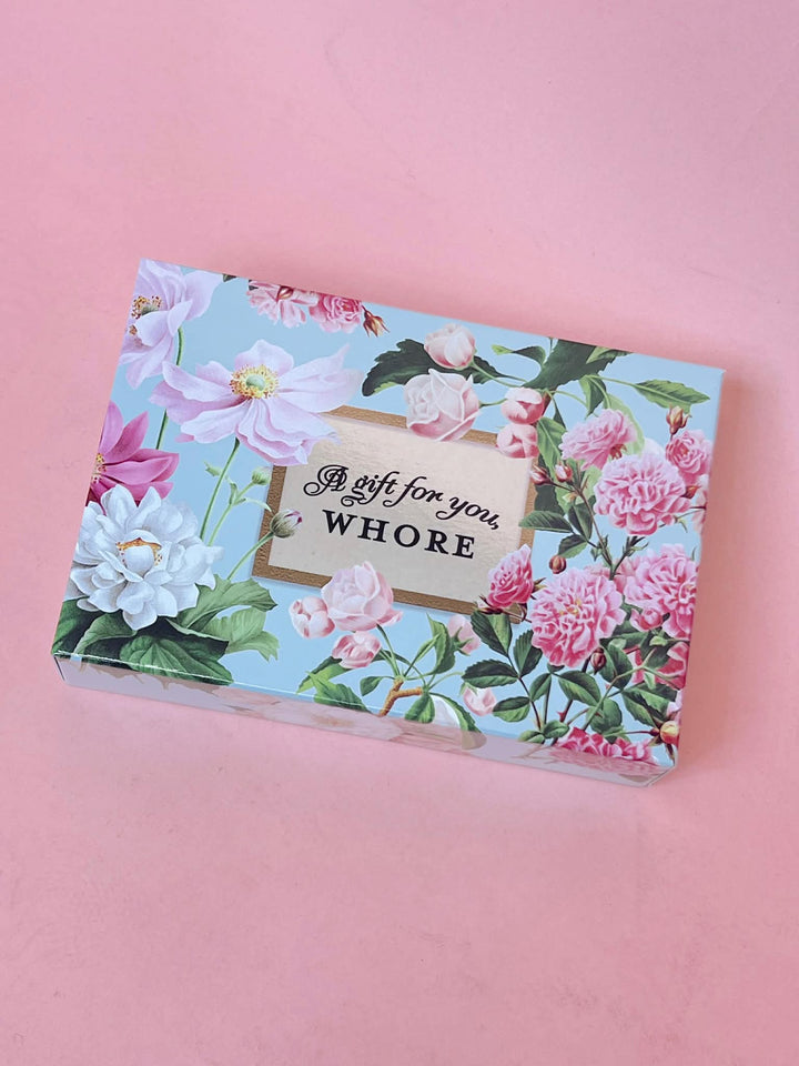 A Gift For You Whore Tea Towel Gift Box