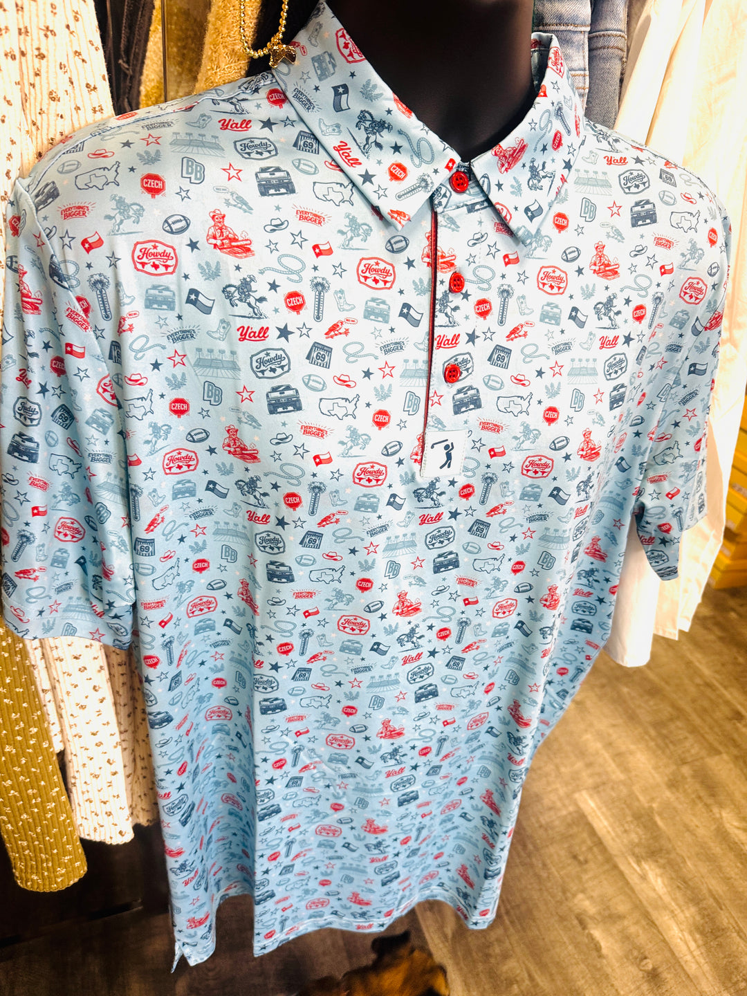 Everything's Bigger Men's Polo
