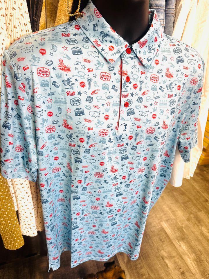 Everything's Bigger Men's Polo