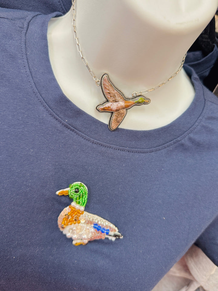Taking Flight Duck Necklace