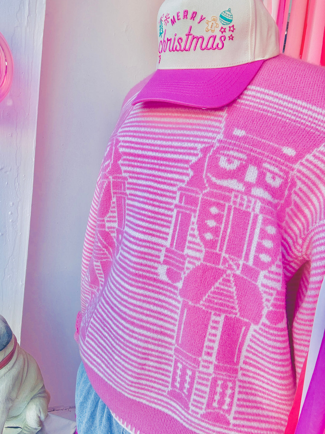 Nutcracker Stitched Christmas Sweater