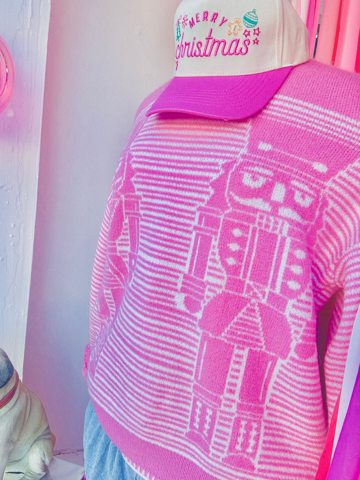Nutcracker Stitched Christmas Sweater