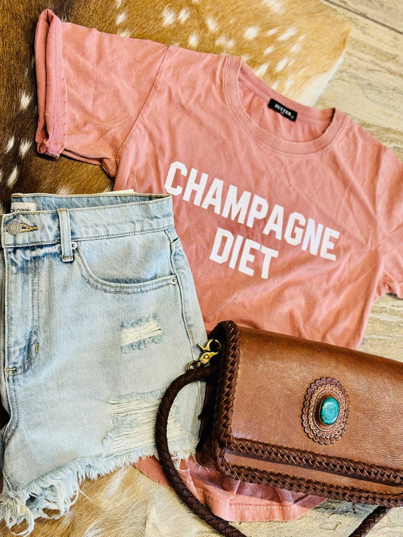 Mauve Champagne Diet Graphic Tee