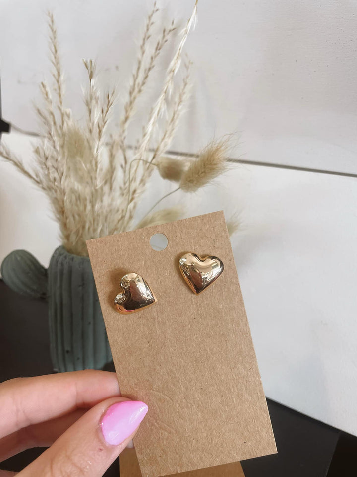 The Ruby Heart Earrings