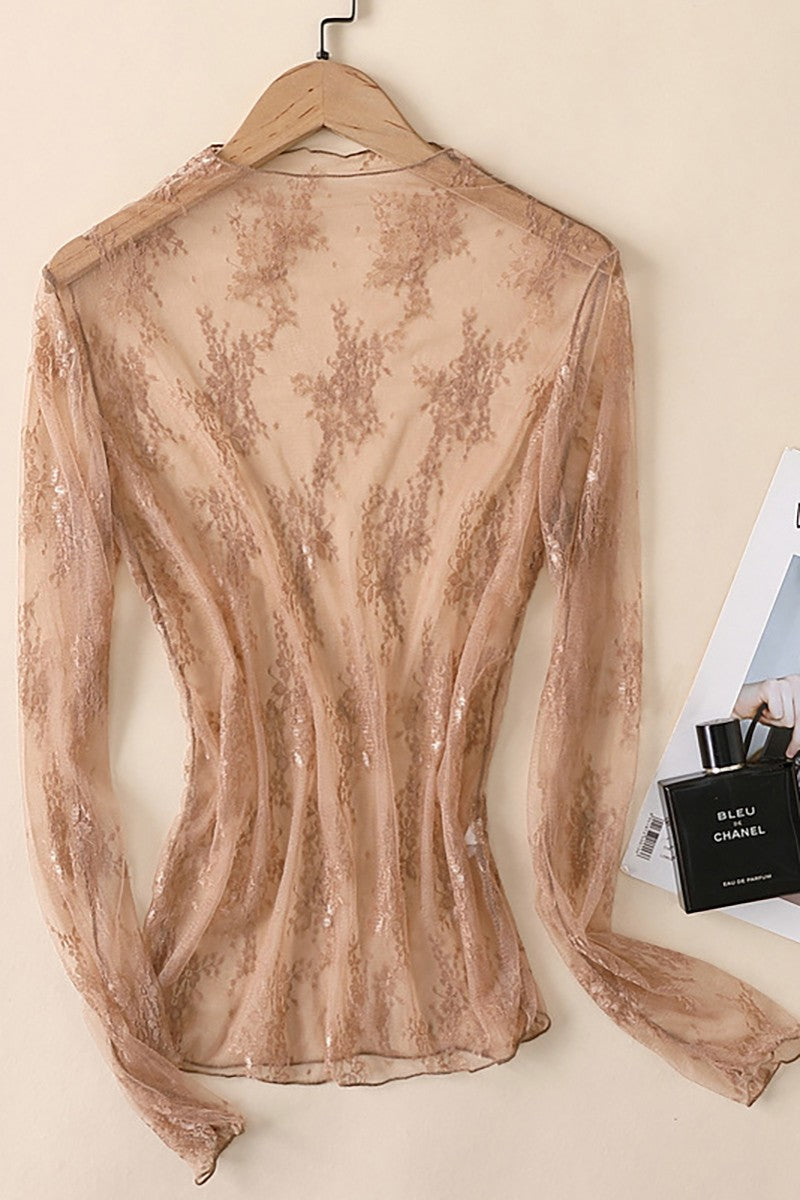 Lace Long Sleeve Top