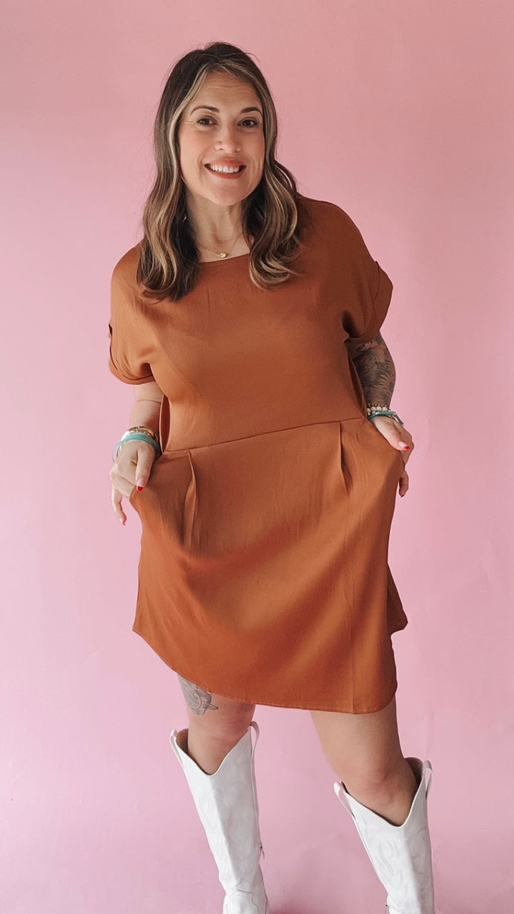 The Erren Satin Mini Dress