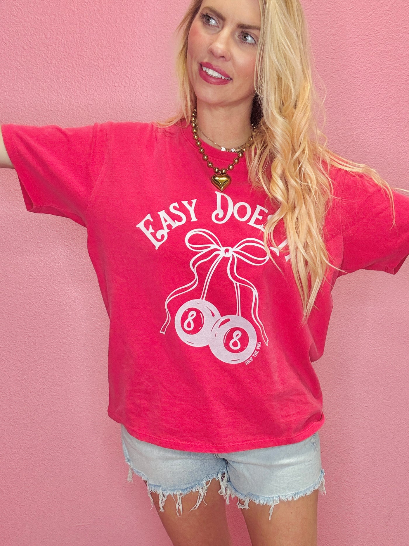 Easy Does It Cherry Tee