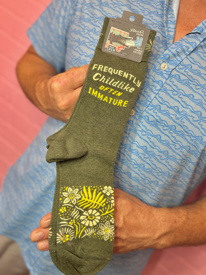 Frequently Childlike Often Immature Men's Socks