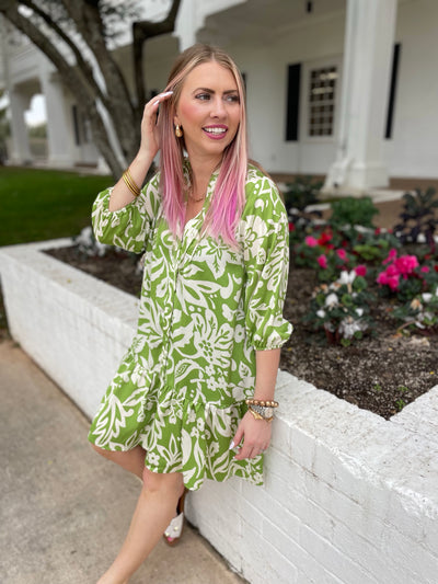 The Paisley and Floral Print Mini Dress