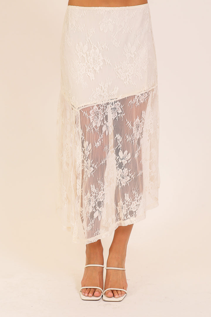 The Lumi Lace Side Slit Skirt