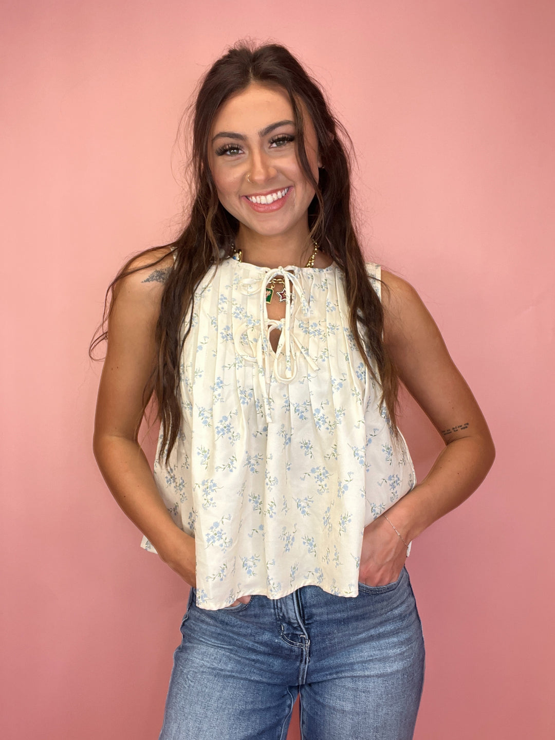 The Bloom & Breeze Tie-Front Top