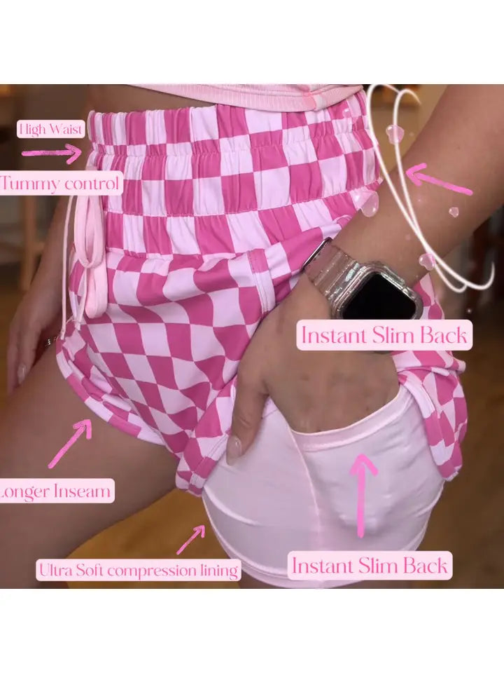 Pink Checker Miracle Shorts