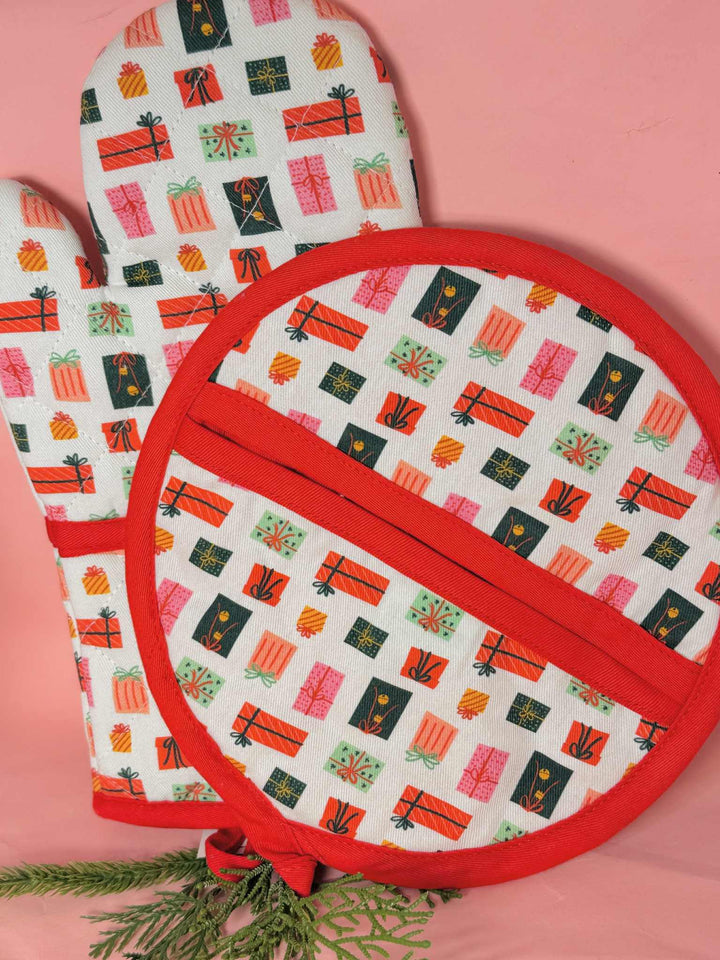 Potholder Set Deck the Halls