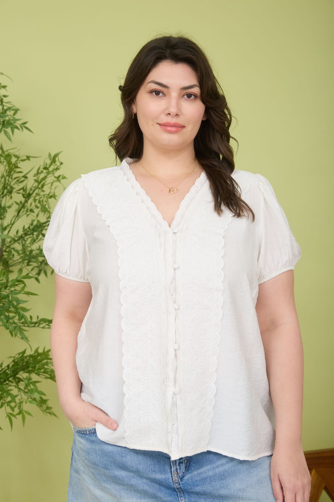 Sweet Magnolia Button Blouse