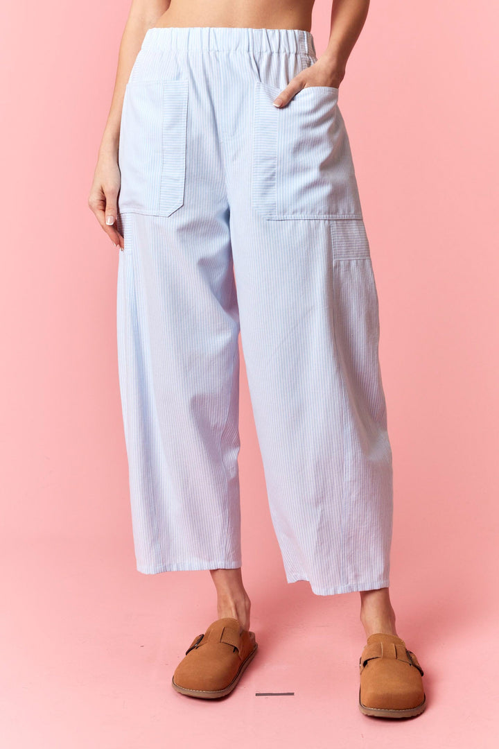 Stripes & Style Barrel Pants