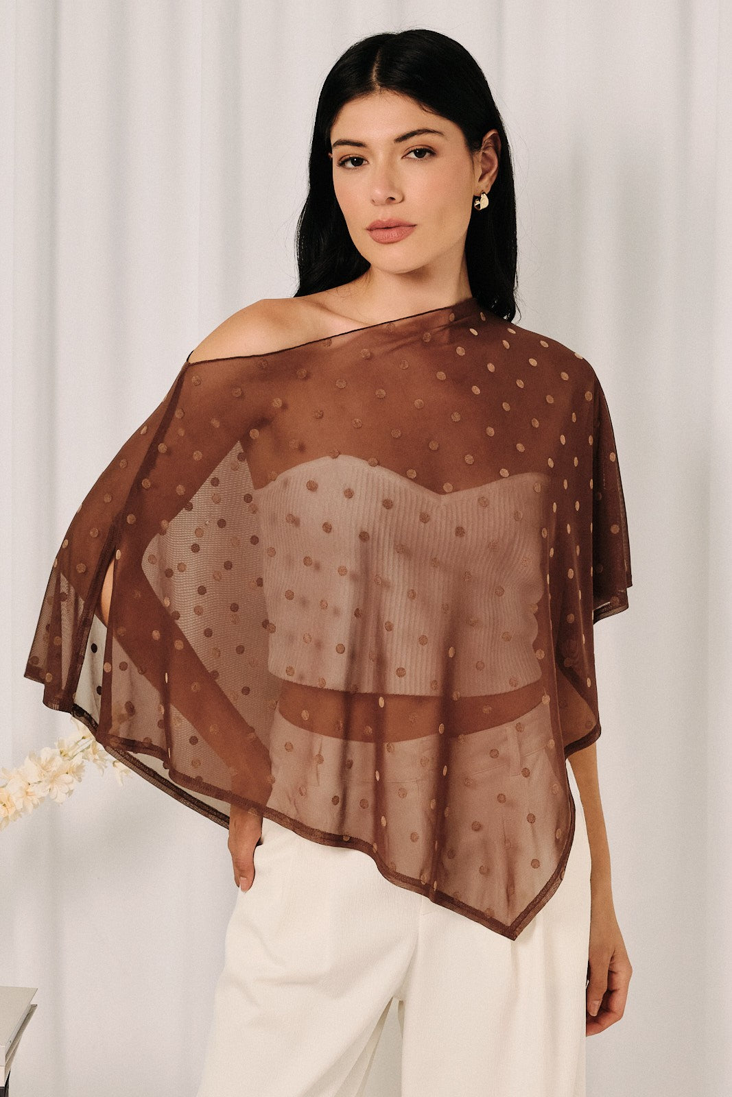 Mocha Midnight Mesh Poncho
