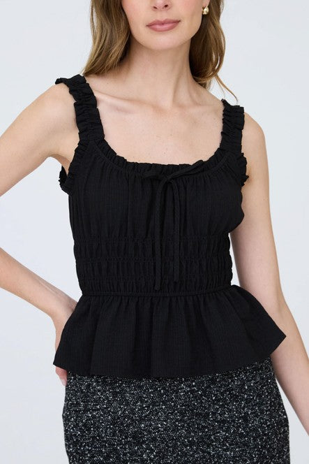 Sweet Escape Ruffle Tie Tank