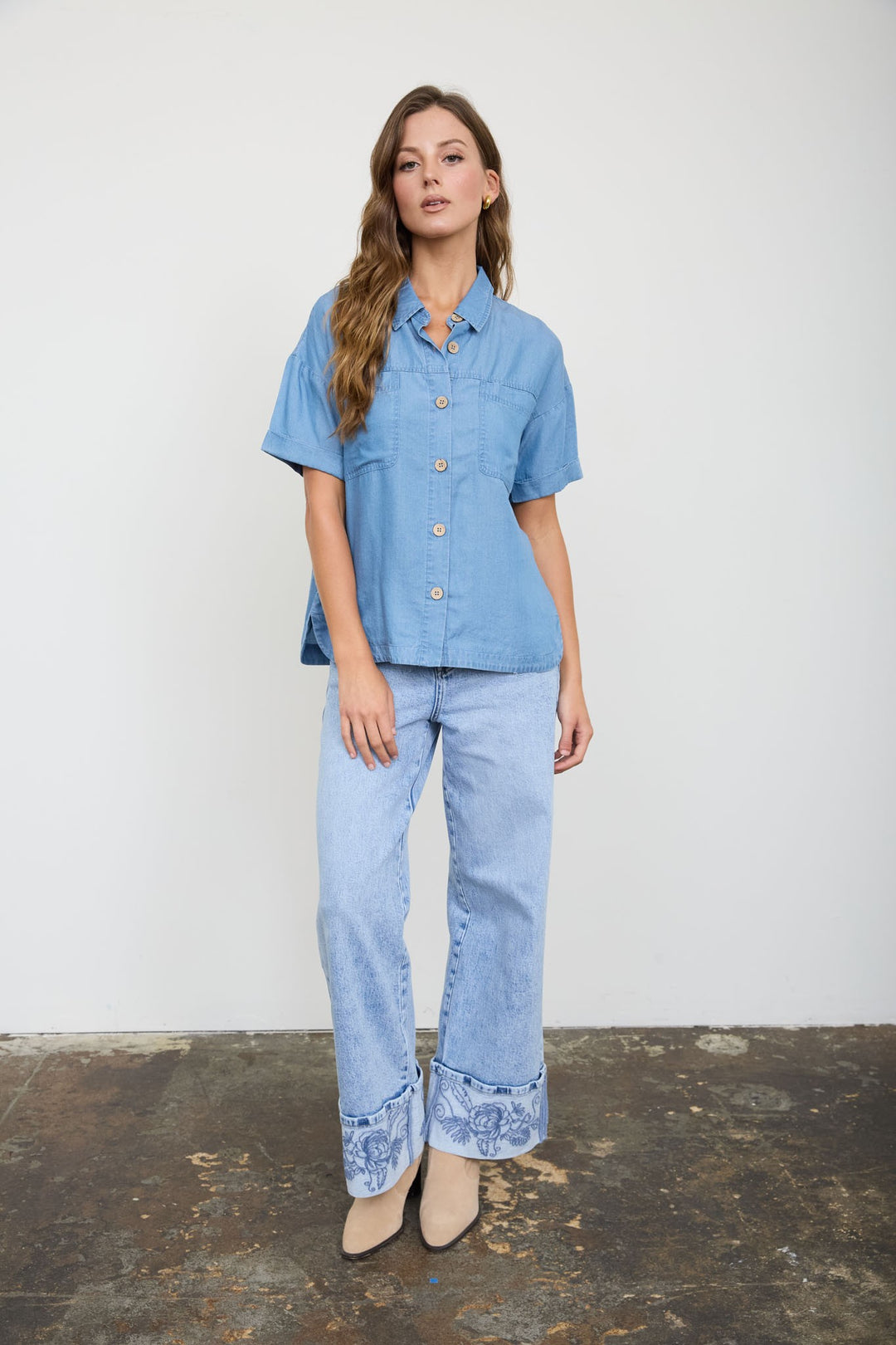 Chambray Cowgirl Classic Top