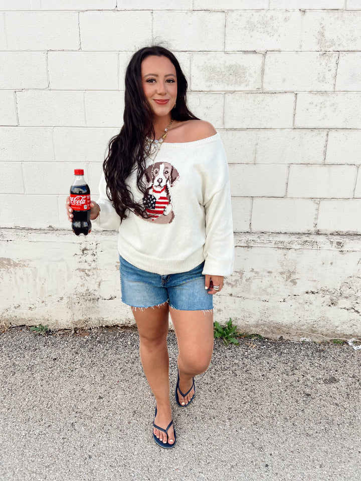 Star Spangled Pup Pullover Top