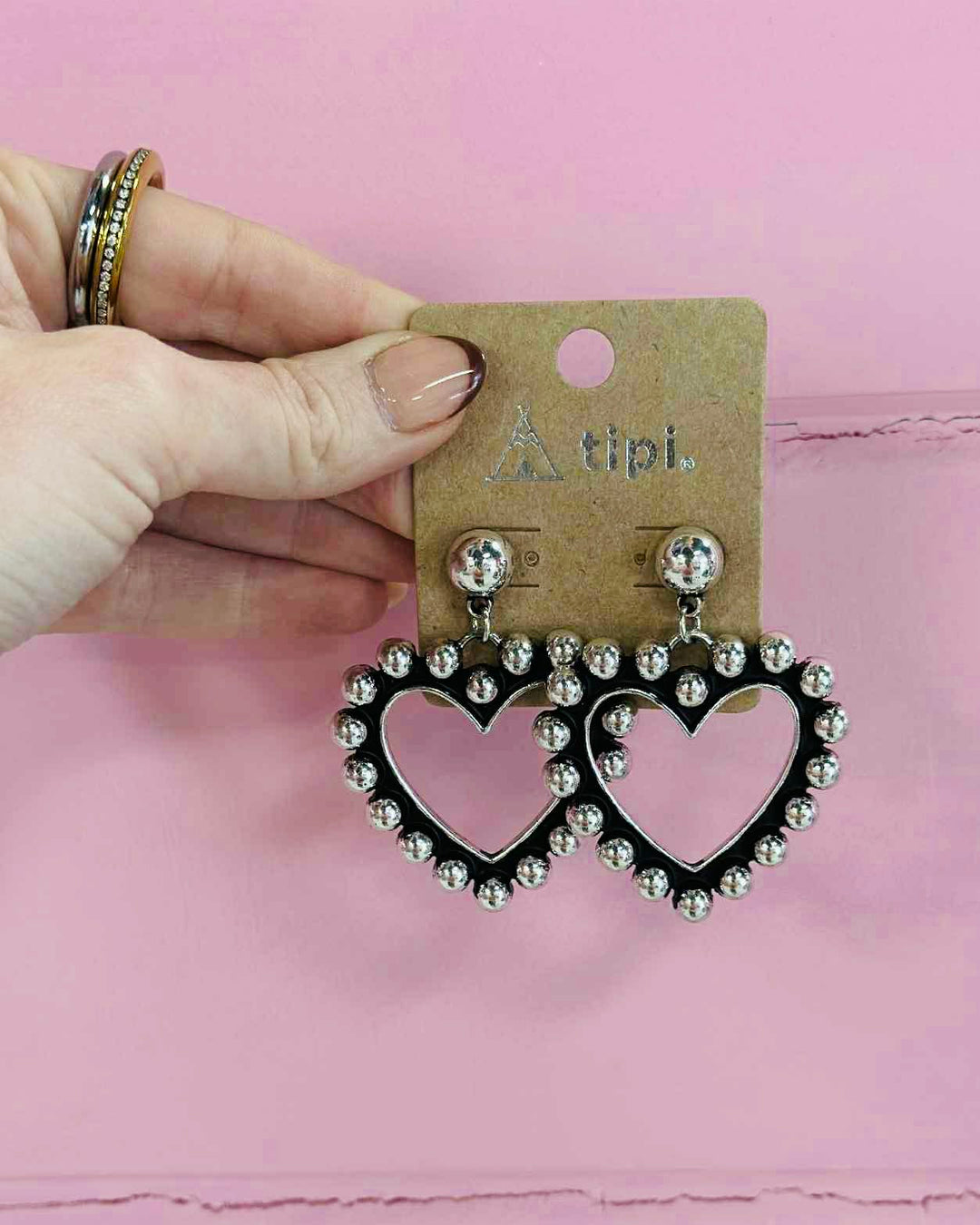 The Studded Heart Earrings