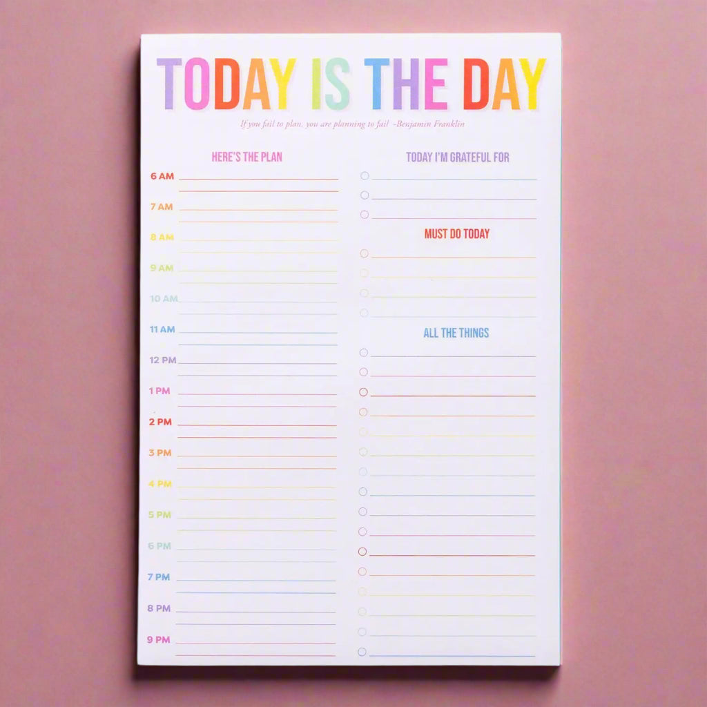Today Is the Day Daily Planner Notepad