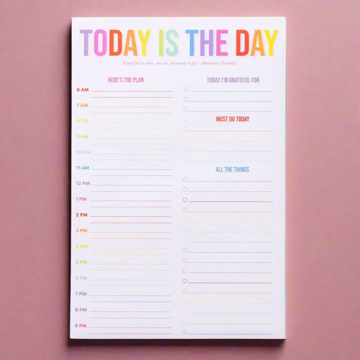 Today Is the Day Daily Planner Notepad
