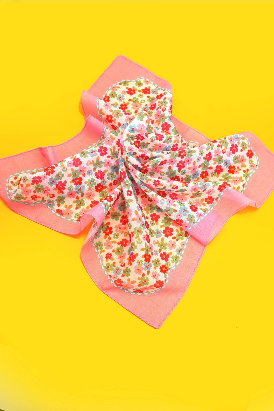 Ditsy Silky Bandana Scarf
