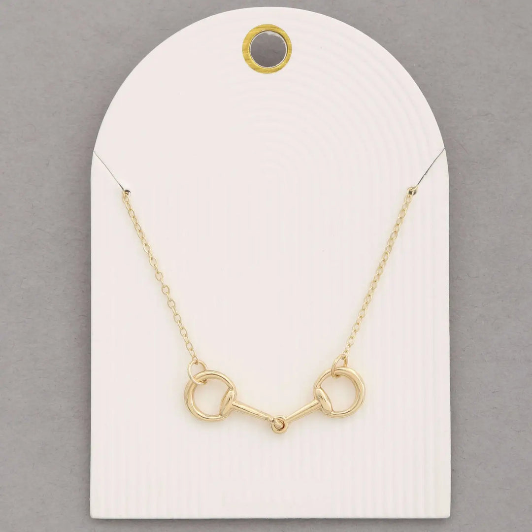 Simply Golden Horsebit Necklace