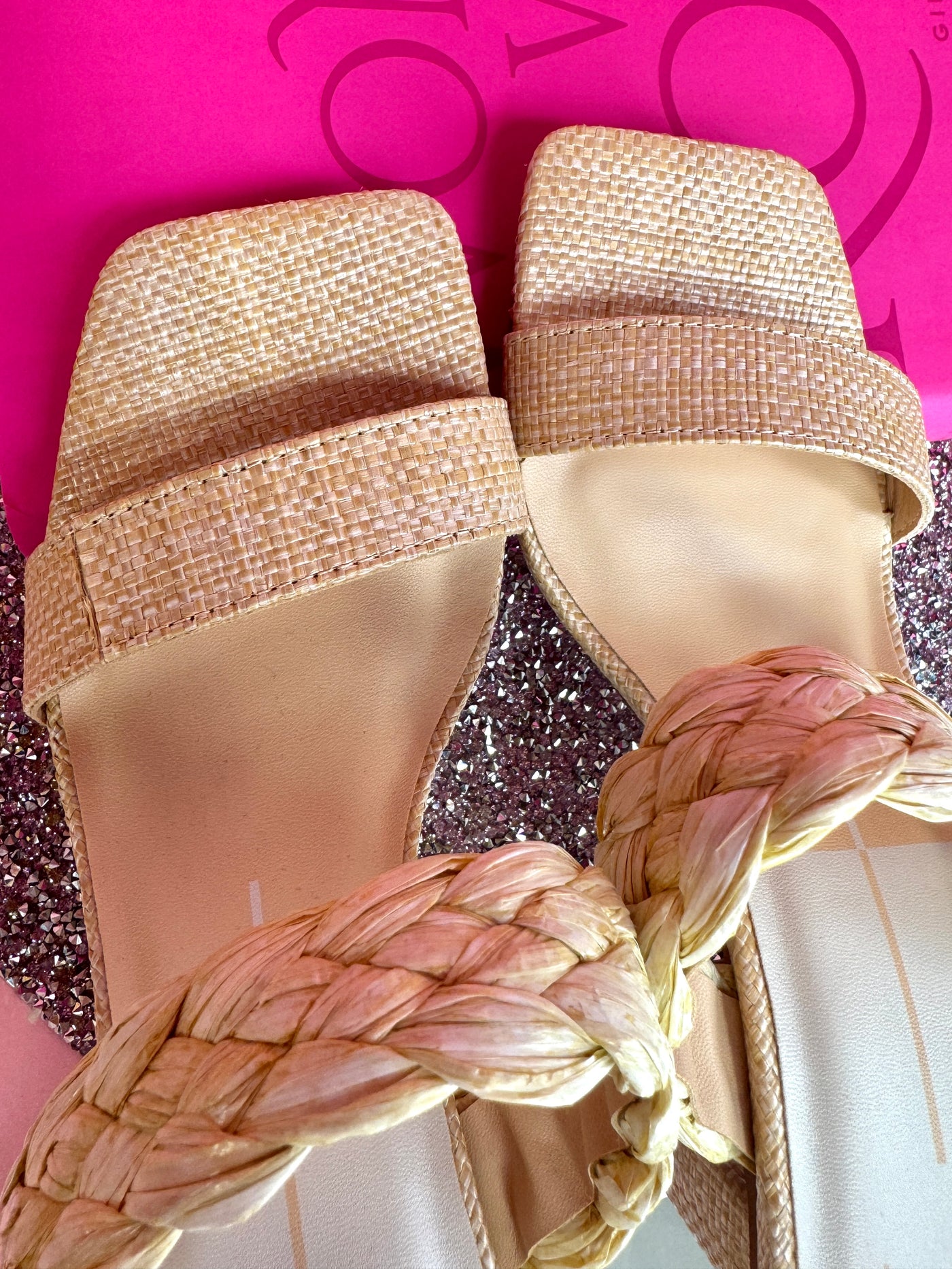 Riya Woven Raffia Heels