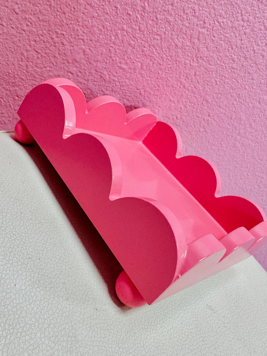 Pink Scalloped Napkin Holder