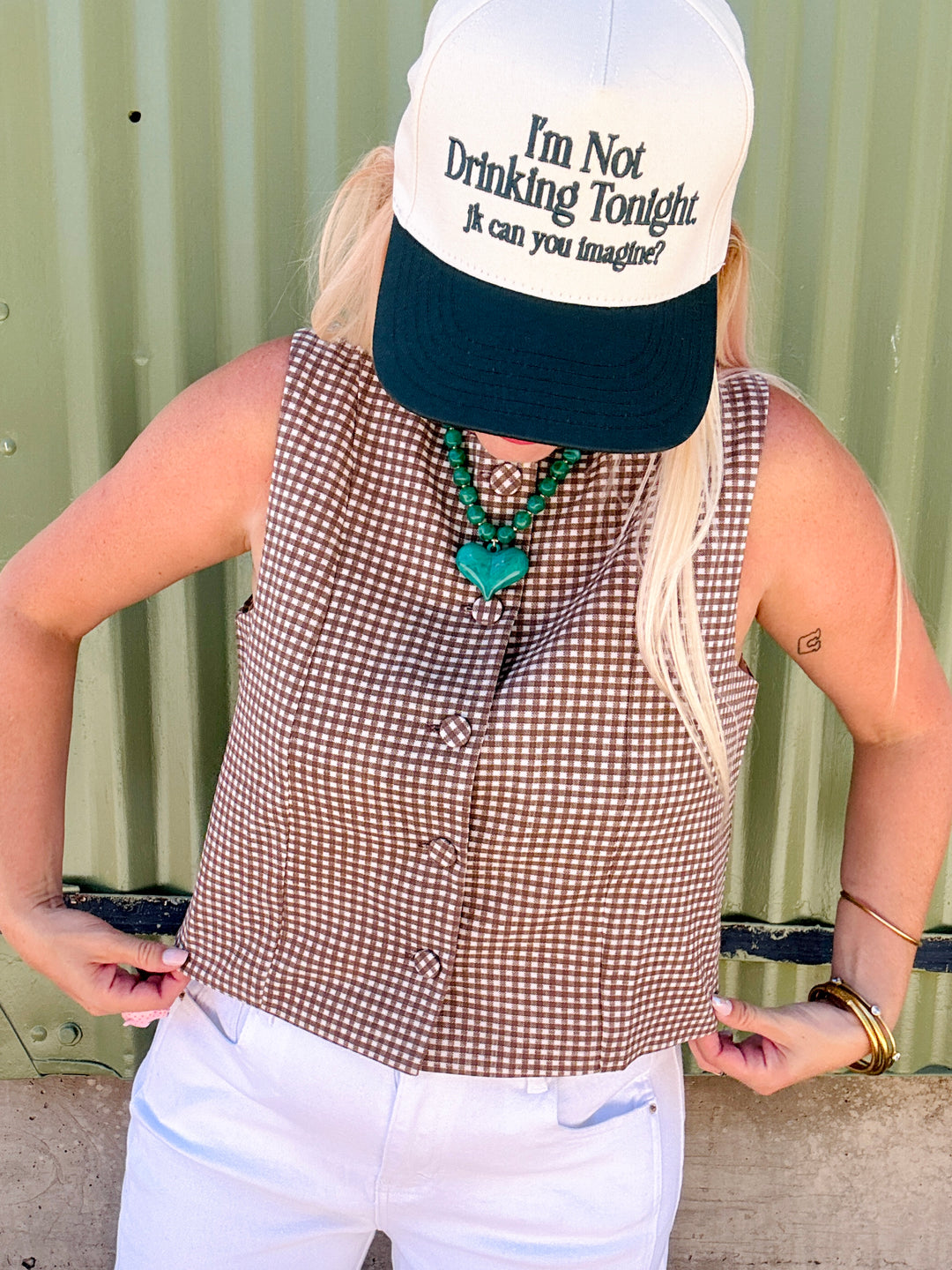 Plaid & Play Button-Up Top