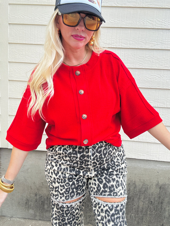 Early Mornings Button-Up Top