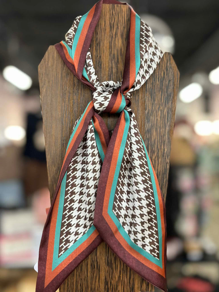 The Arizona Western Houndstooth Twilly Scarf