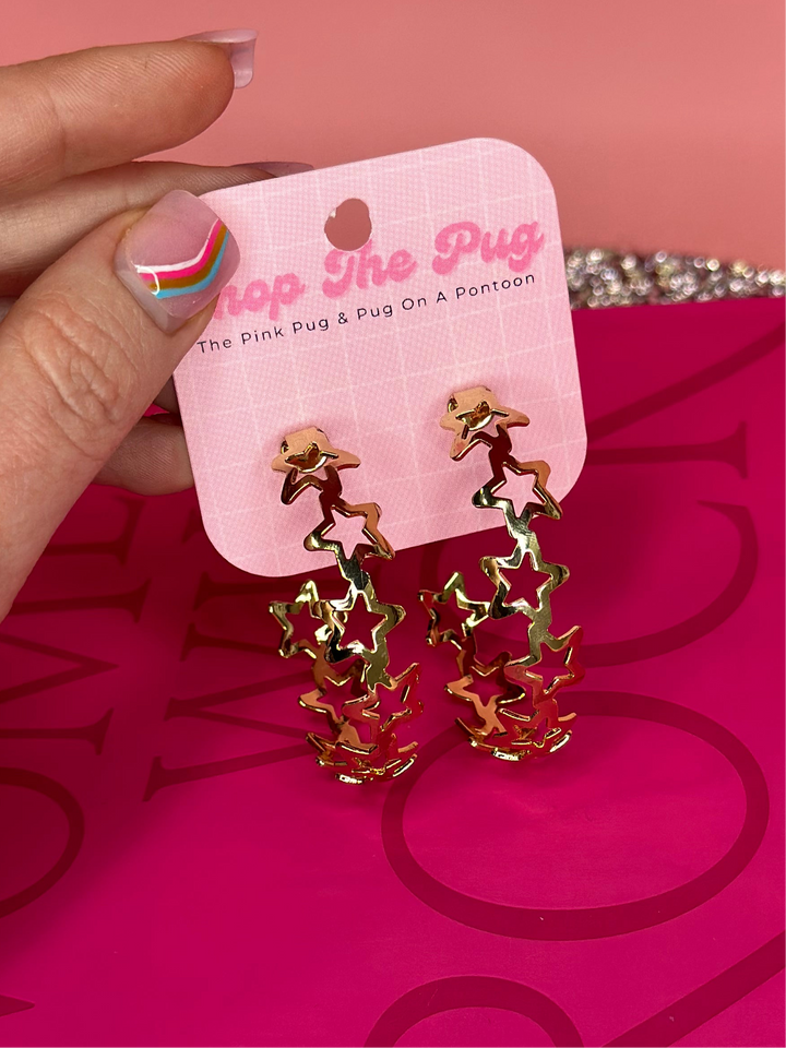 I'm Seeing Stars Hoop Earrings