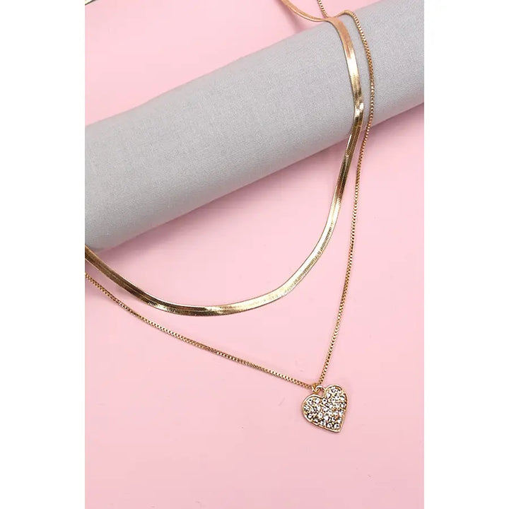 Loves Embrace Heart Necklace Set