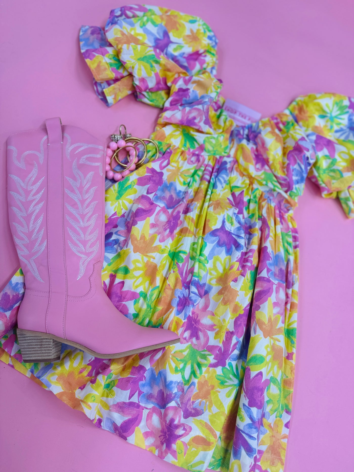 The Denise Sweetheart Floral Dress