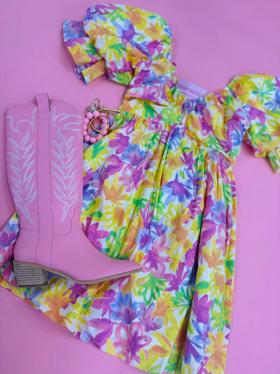 The Denise Sweetheart Floral Dress