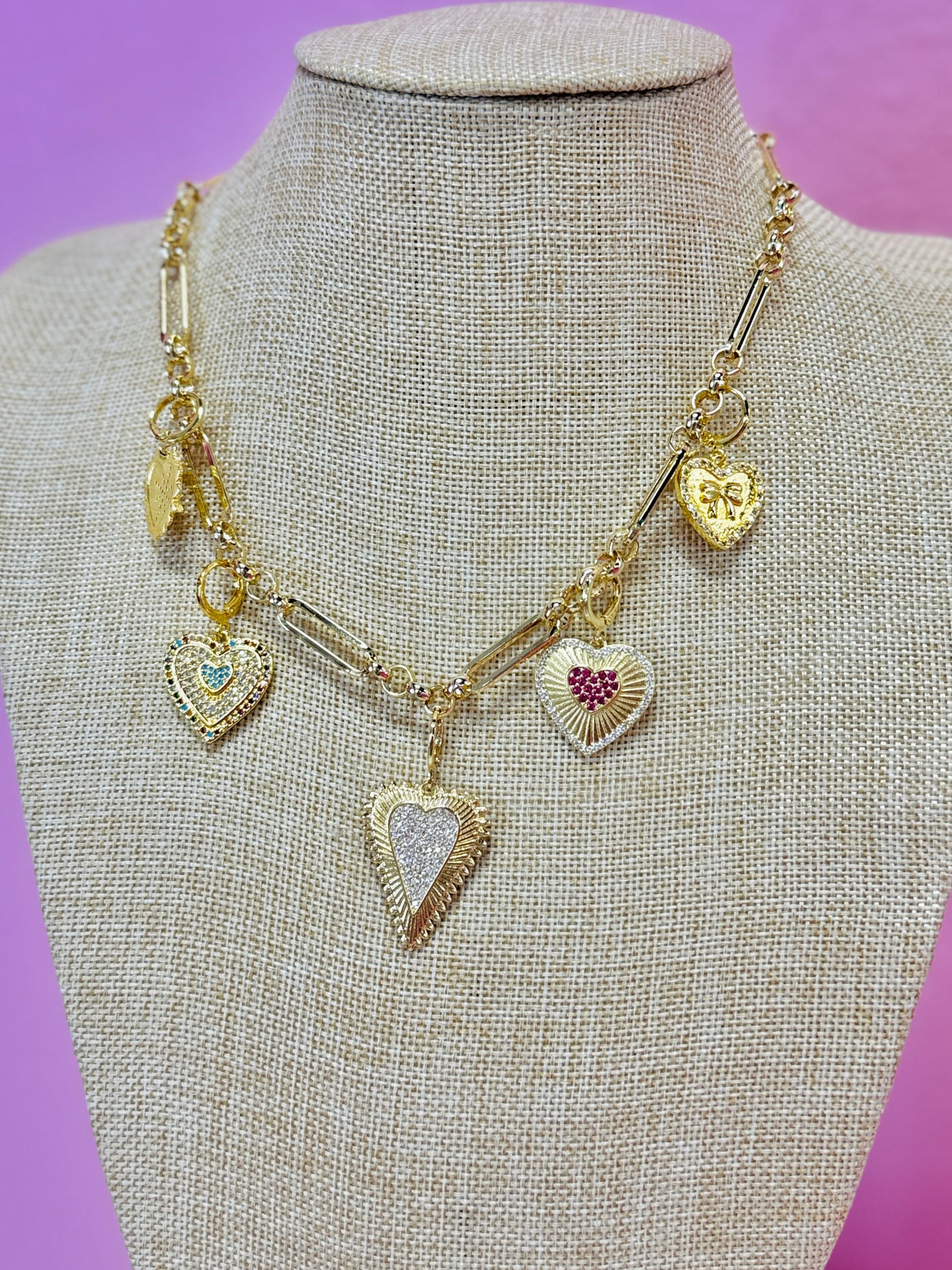 Queen Of Hearts Charm Necklace