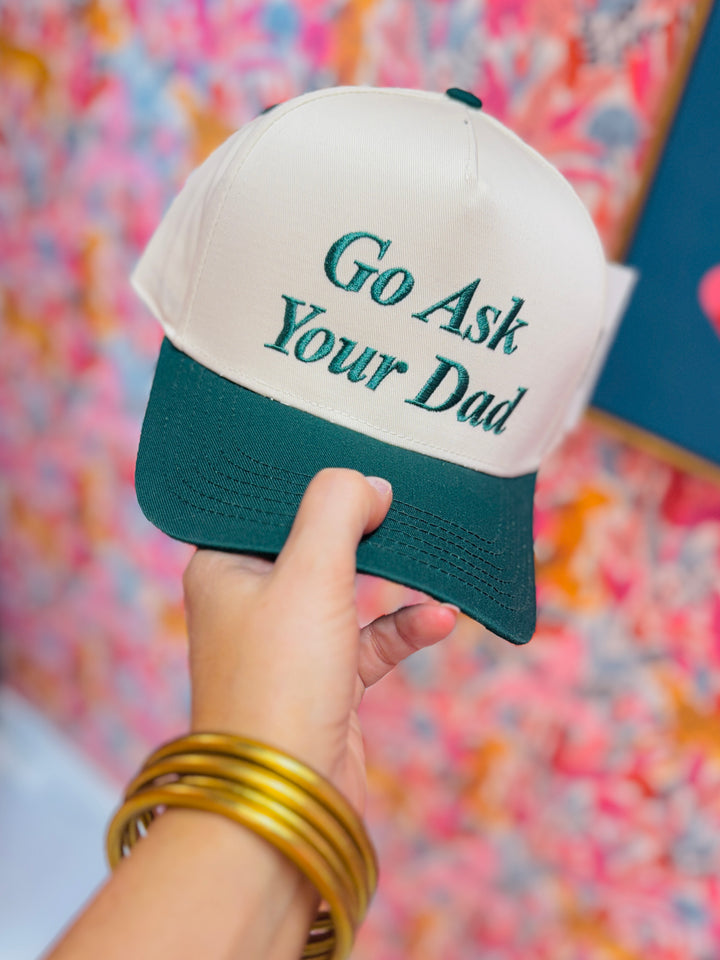 Green Go Ask Your Dad Trucker Hat