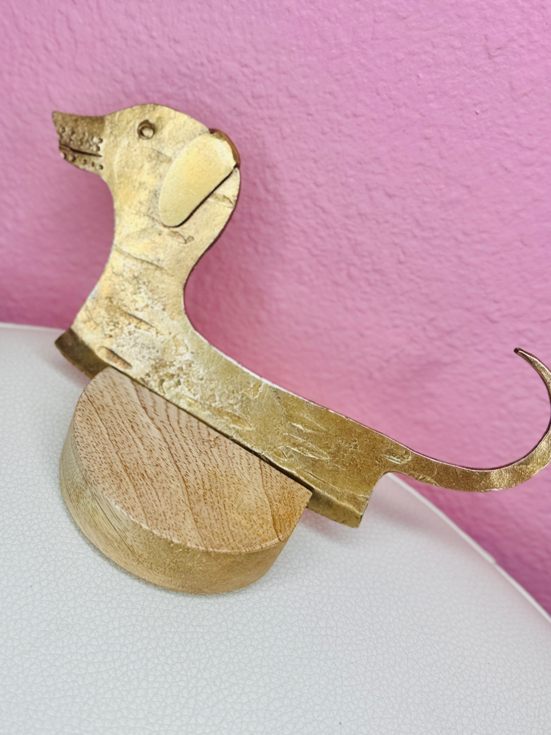 Rustic Dog-Shaped Cheese Knife with Mango Wood Stand