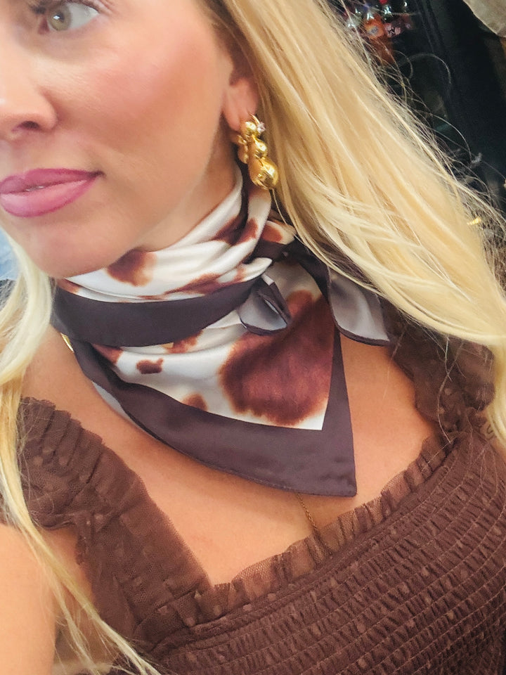 Boots, Buckles & Cow Print Bandana