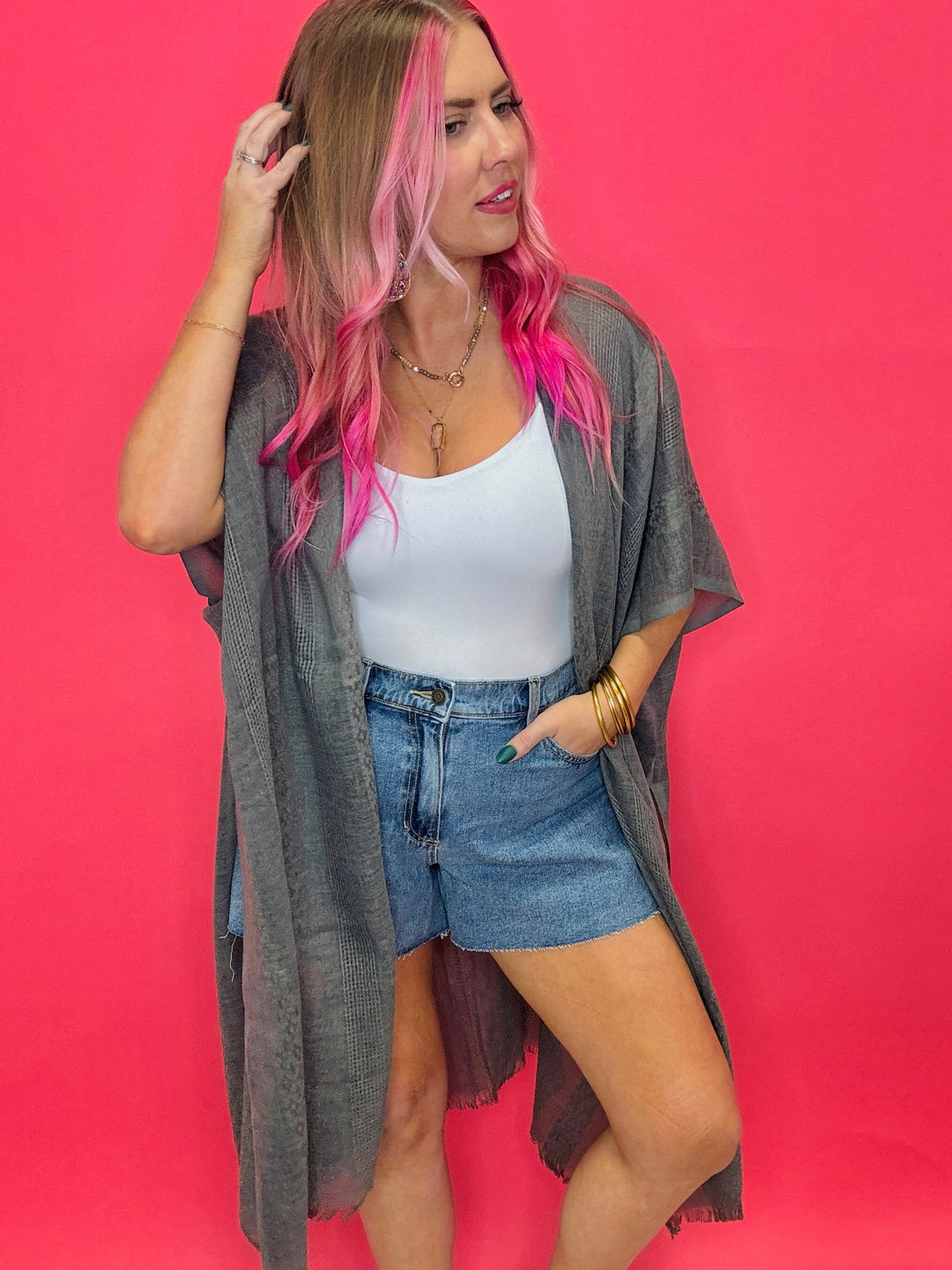 Woven Longline Tribal Kimono