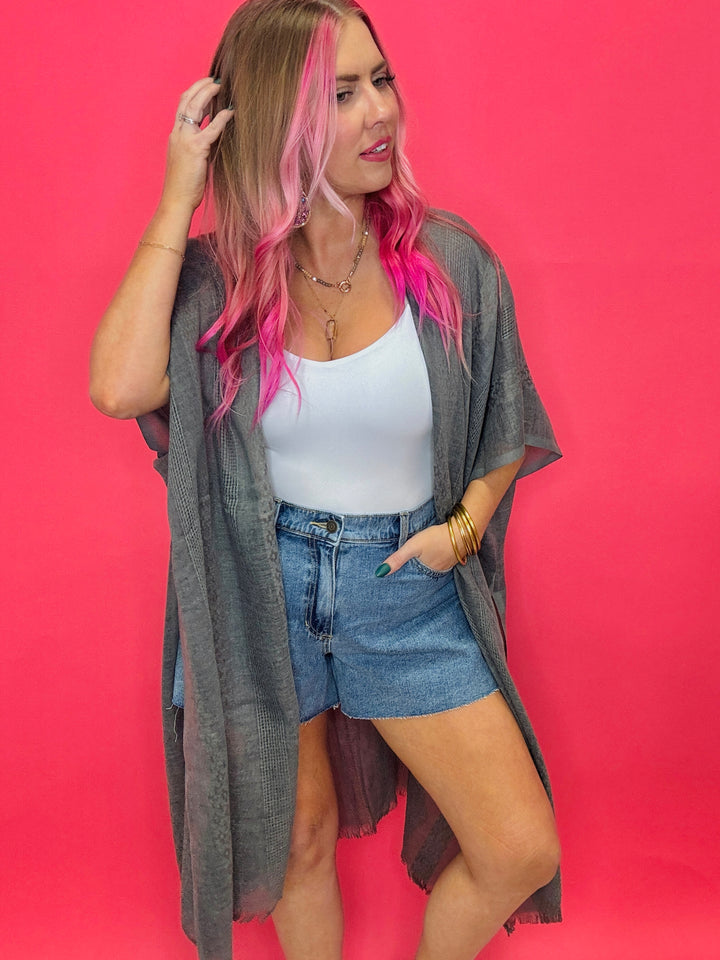 Woven Longline Tribal Kimono