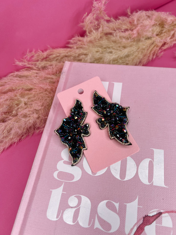Bedazzled Bat Earrings