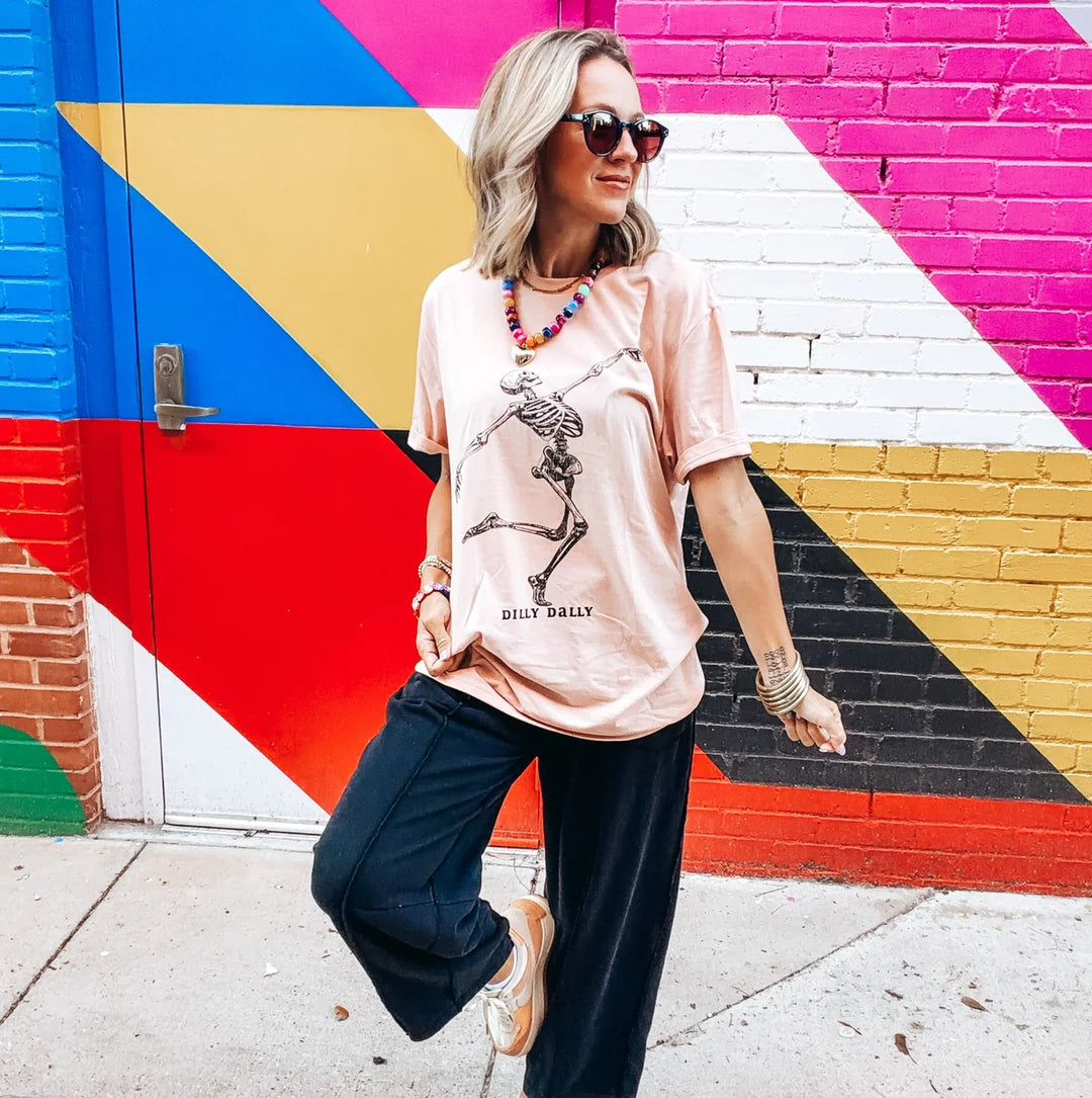 Dilly Dally Skeleton Tee