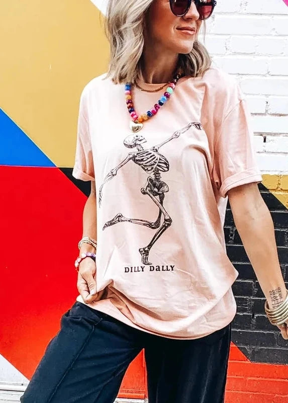 Dilly Dally Skeleton Tee