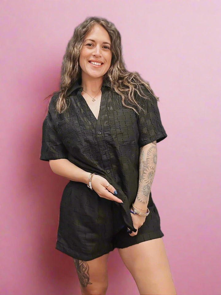 The Odessa Checkered Top & Shorts Set